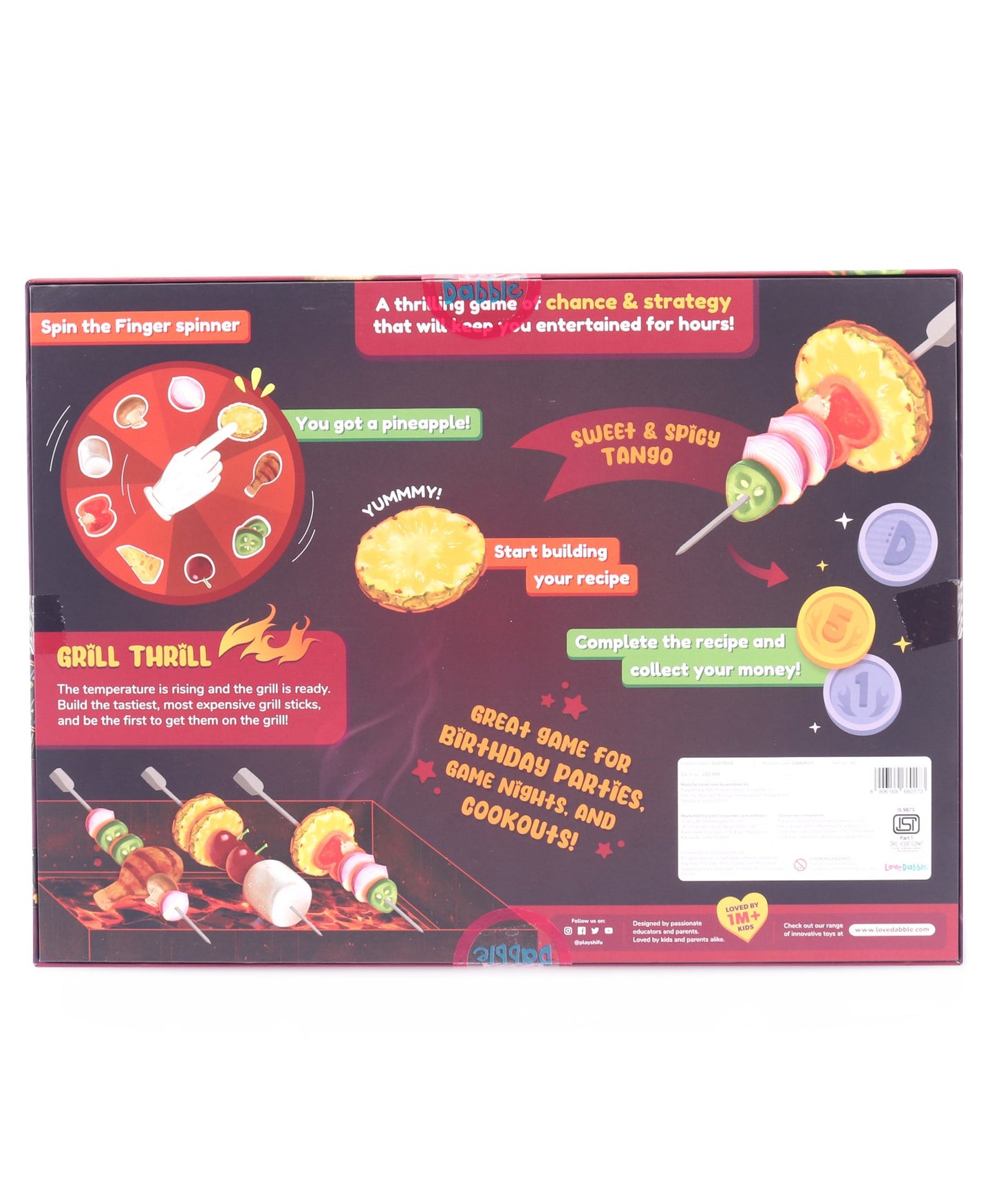 Grill Thrill- Board Game by Love Dabble