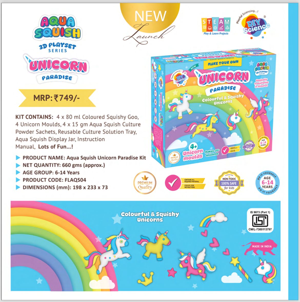 Diy Science Aqua Squish Kit- Dinosaur Planet, Unciorn