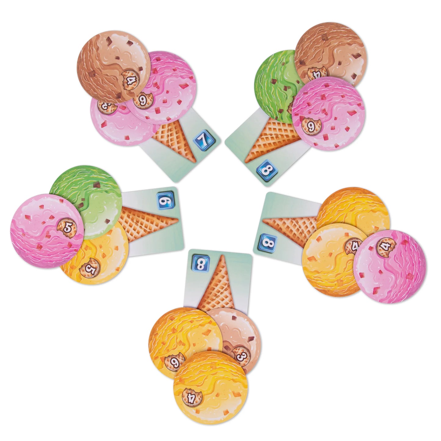 Scoop Mania by Trunkworks | Family Strategy Board Game for Kids Ages 8 and up | Fun Set Collection Game | 2 to 4 Players