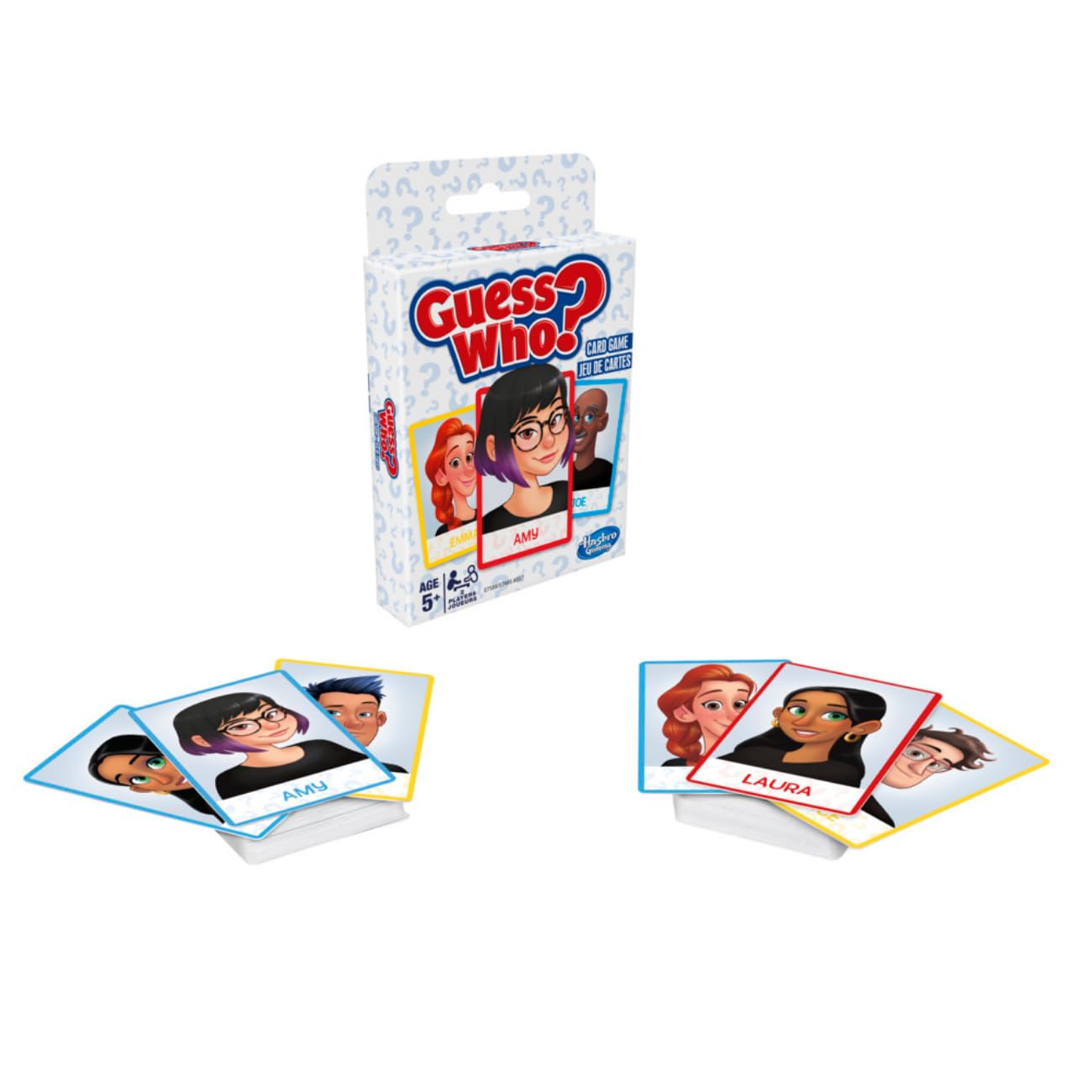 Hasbro Gaming Guess Who? Card Game for Kids Ages 5 and Up, 2 Player Guessing Game, Multicolor
