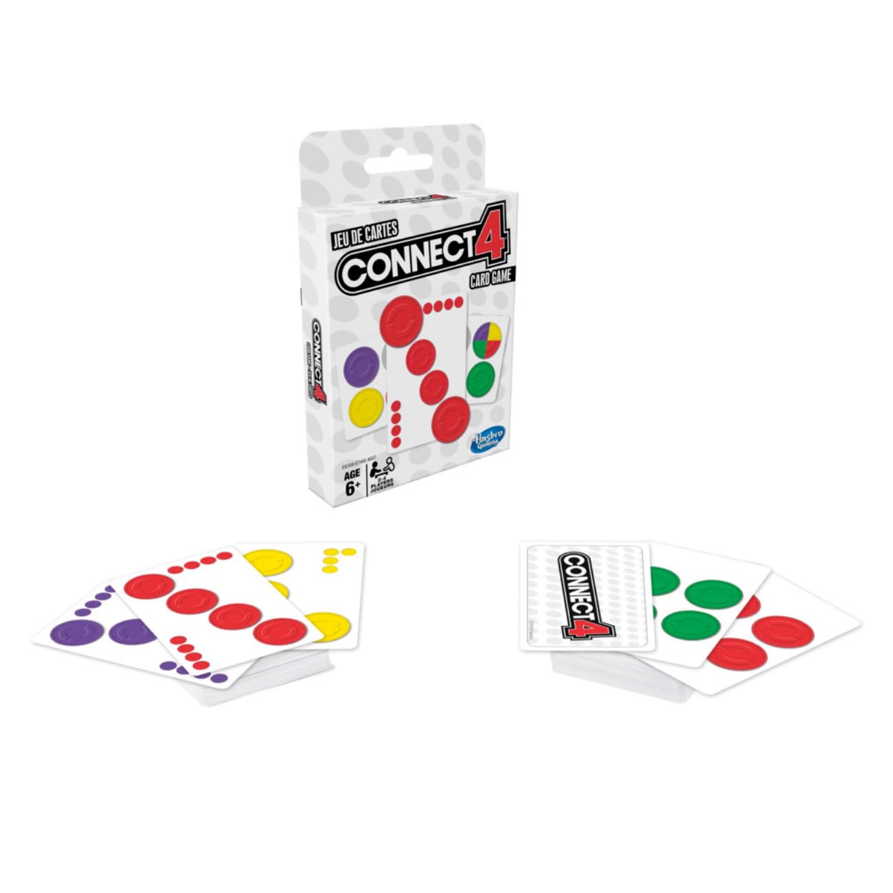 Hasbro Gaming Connect 4 Card Game for Kids Ages 6 and Up, 2-4 Players 4-in-A-Row Game