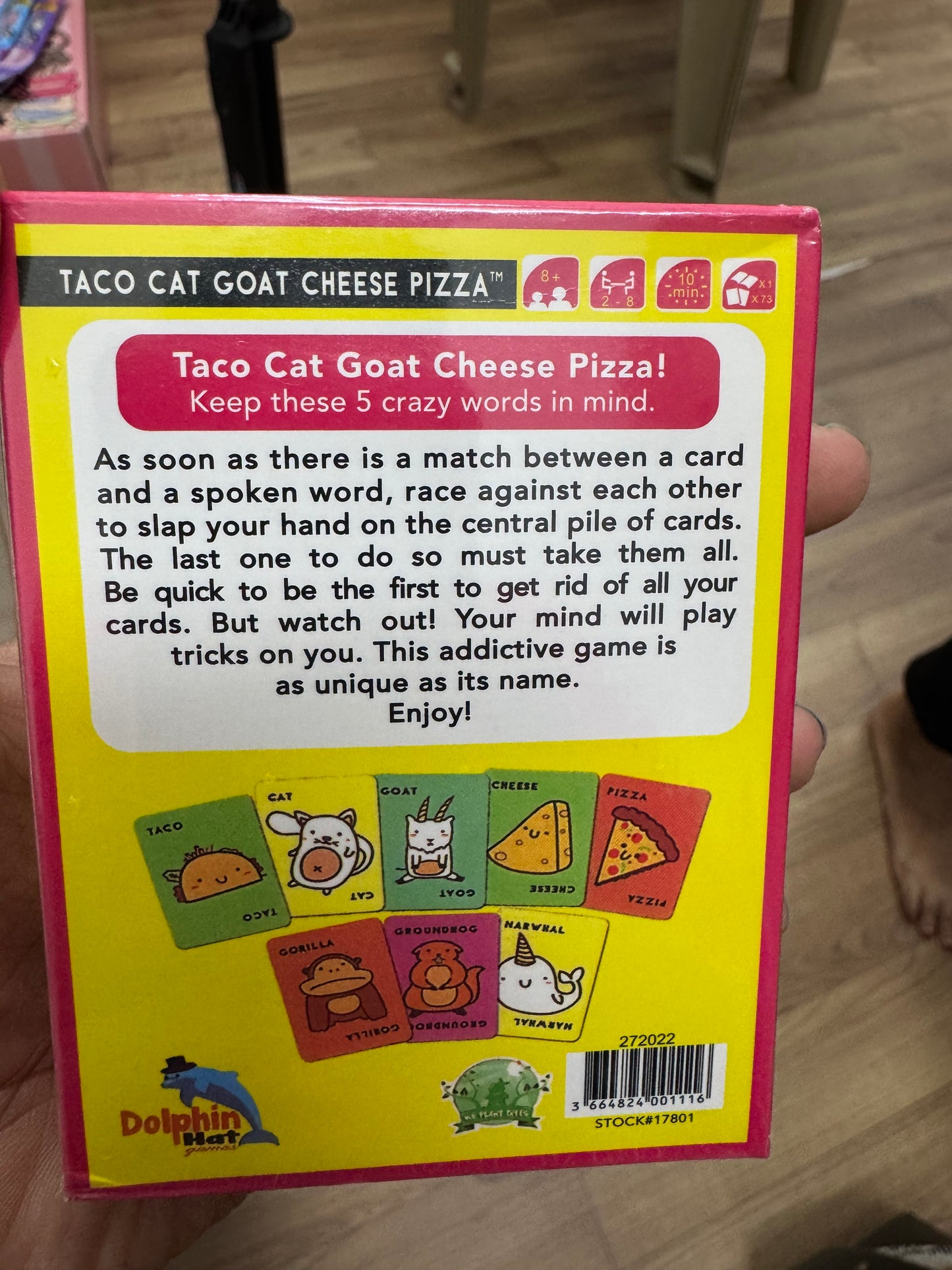 Taco Cat Goat Cheese Pizza The Party Card Game for Kids, Teens, Adults, and Families