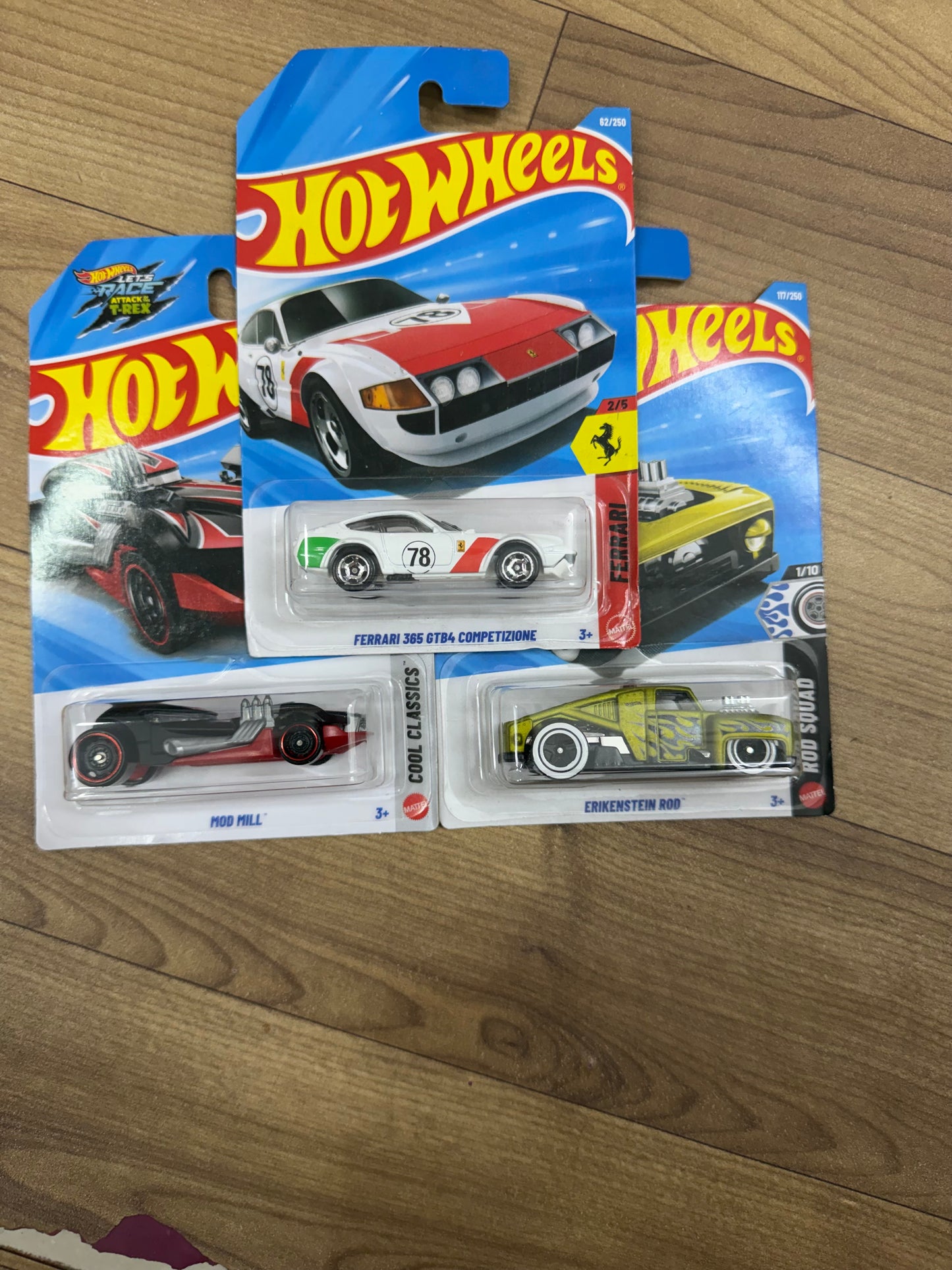 SINGLE HOTWHEELS CAR- FERRARI 365 GTB4 COMPETIZONE AND ERIKENSTEIN ROD AND MOD MILL