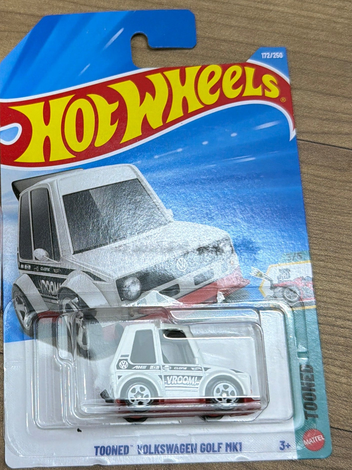 SINGLE HOT WHEELS CAR TOONED VOLKSWAGEN GOLF MK1