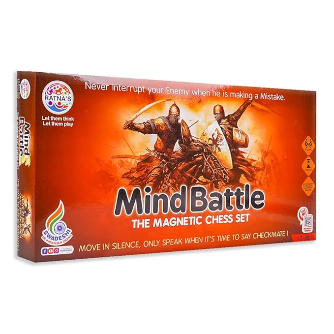 Ratna's Mind Battle Magnetic Chess Set Classic Board Game to Develop Strategy Building and Concentration