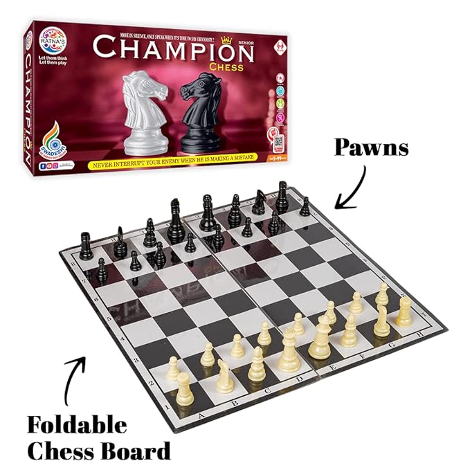 Ratna's Classic Strategy Game- Senior Champion Chess to Develop Strategy Building and Concentration (Big)