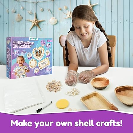 Bloomingo Art & Craft Kit for Shell Creations DIY Craft Kit