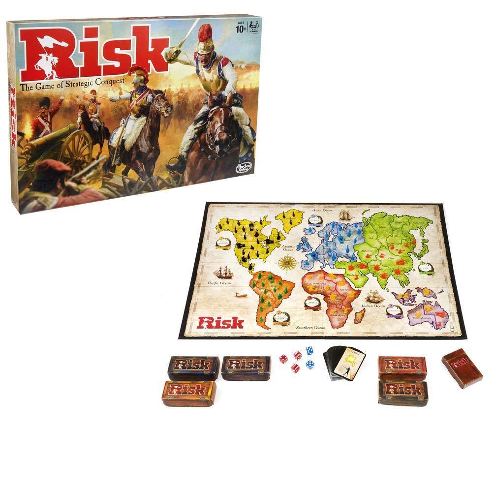 Hasbro Risk Board Game, Strategy Games for 2-5 Players, Strategy Board Games for Teens, Adults, and Family, War Games, Ages 10 and Up
