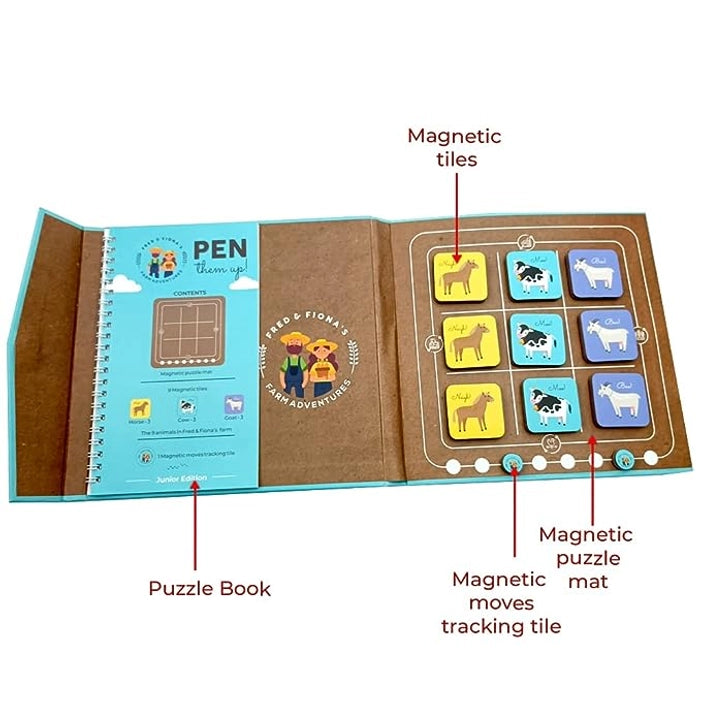 Magnetic Puzzle, Tile Game - Pen Them Up Junior