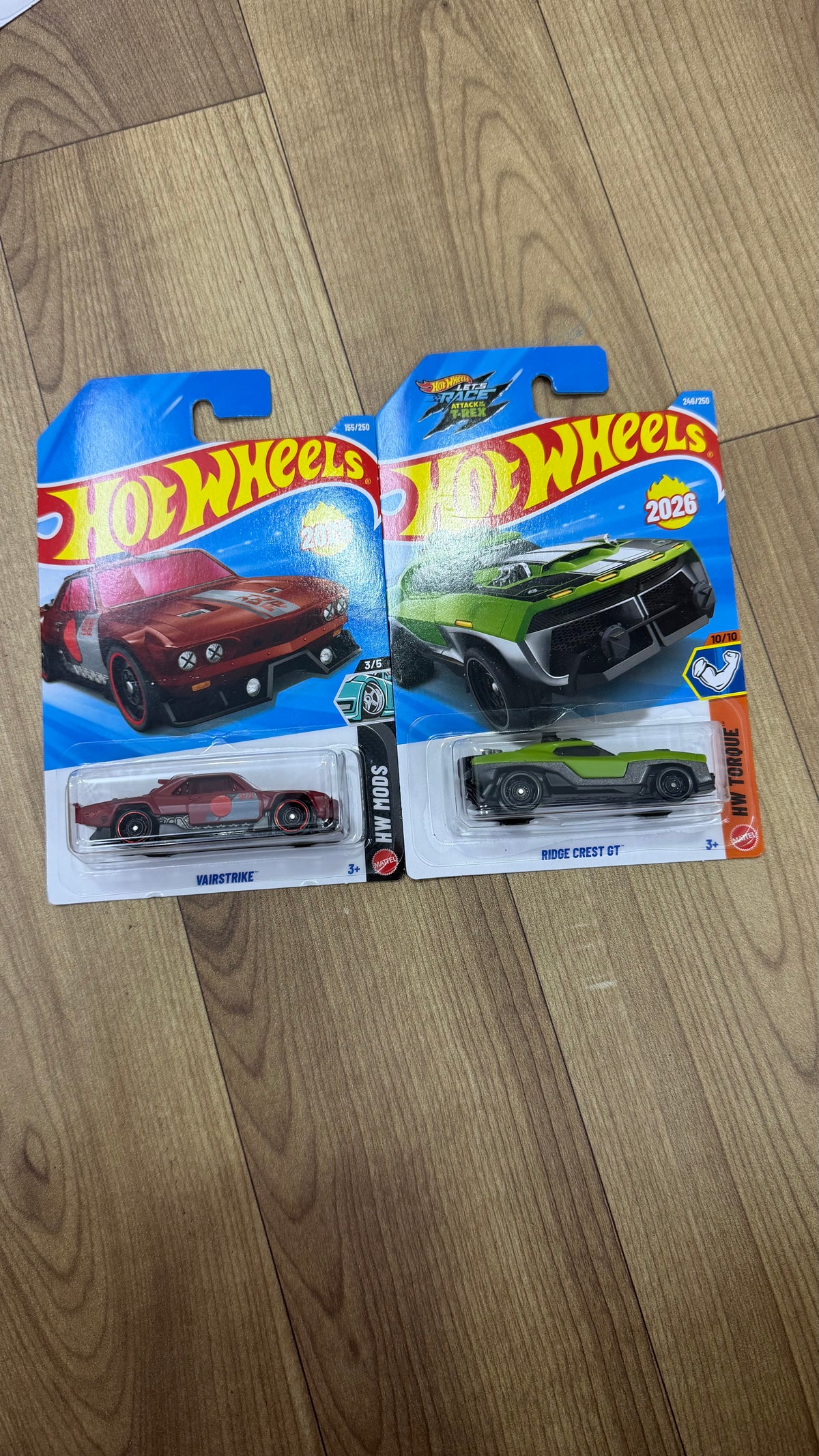 VAIRSTRIKE AND RIDGE CREST GT - SINGLE HOTWHEELS