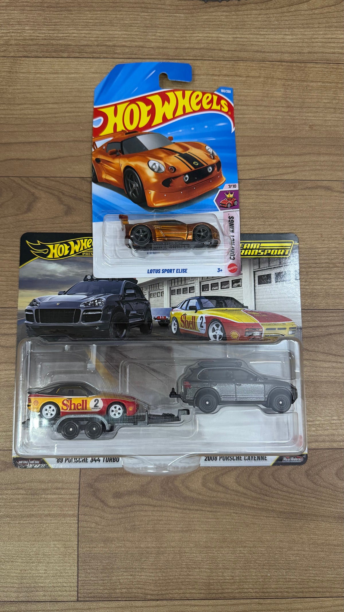 STH LOTUS SPORT ELISE AND TEAM TRANSPORT 89 PORSCHE 944 TURBO- 2008 NPORSCHE CAYENNE