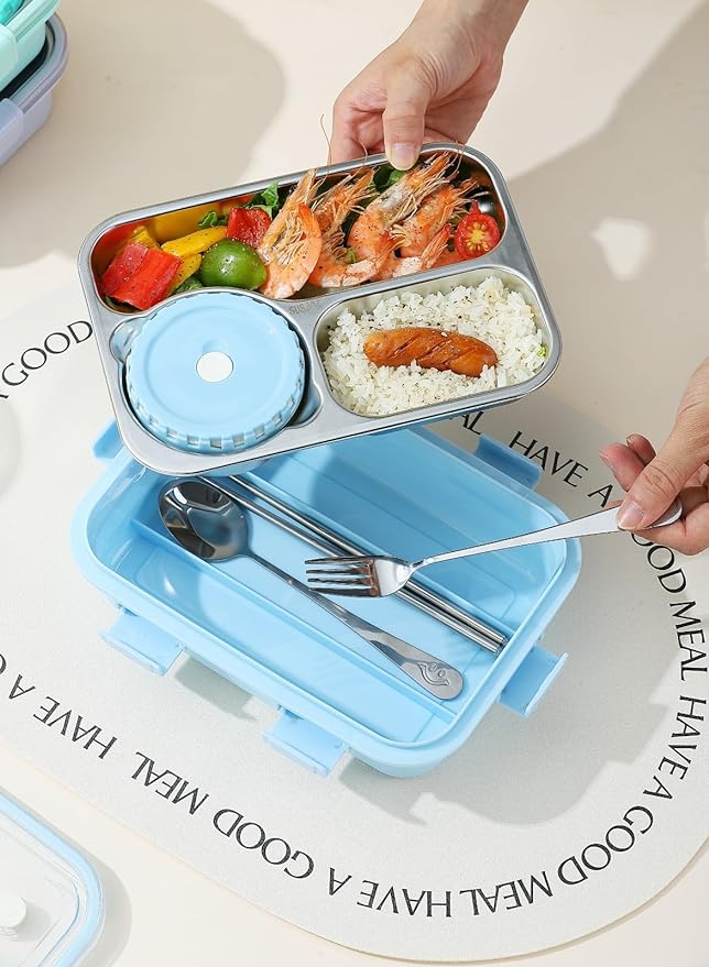 Bright and Beautiful Lunch Box- 3 Partition