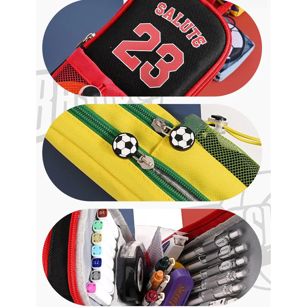 Sports Jersey Pencil Pouch- Football and Basketball