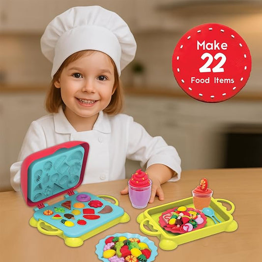 Fundough Funskool Breakfast Set, Play Set for Kid, 6 Colorful Tubs of 50g Each (300g Total), Learning, Fun & Engaging Activity, Multicolour, Gift Set for Kids, Age 3+ Years