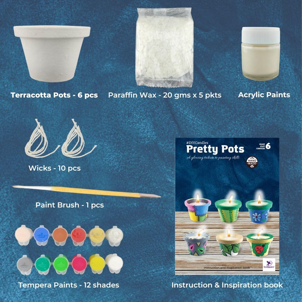 ToyKraft: Kids Painting Kit, DIY Diwali Candle Making Kit