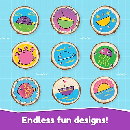 Bloomingo Art & Craft Kit for Coastal Coasters - Wood Painting Art Kit