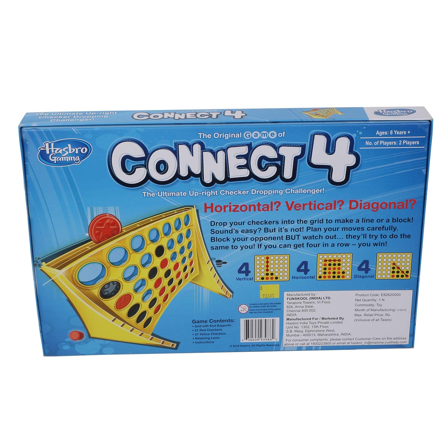 Hasbro Gaming Connect 4 Game for Kids 6Y+, Multicolour