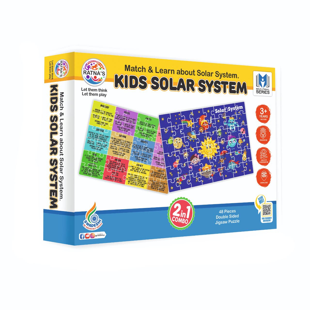 Ratna's Kids Solar System Puzzles 2 In 1