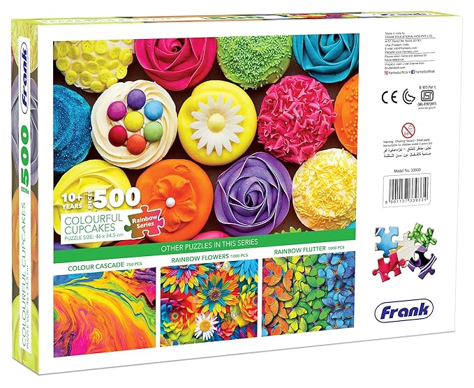 Frank Colourful Cupcakes 500 Piece Jigsaw Puzzle for Adults & Kids Above 10 Years