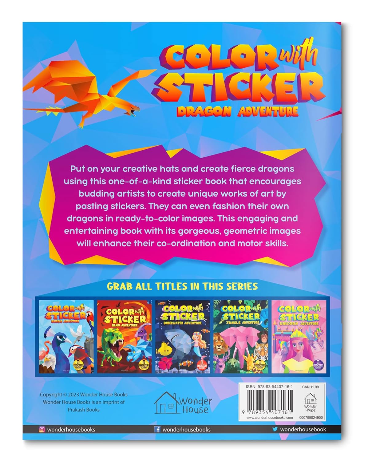 Color with Sticker Dragon Adventure - Wonder House Books