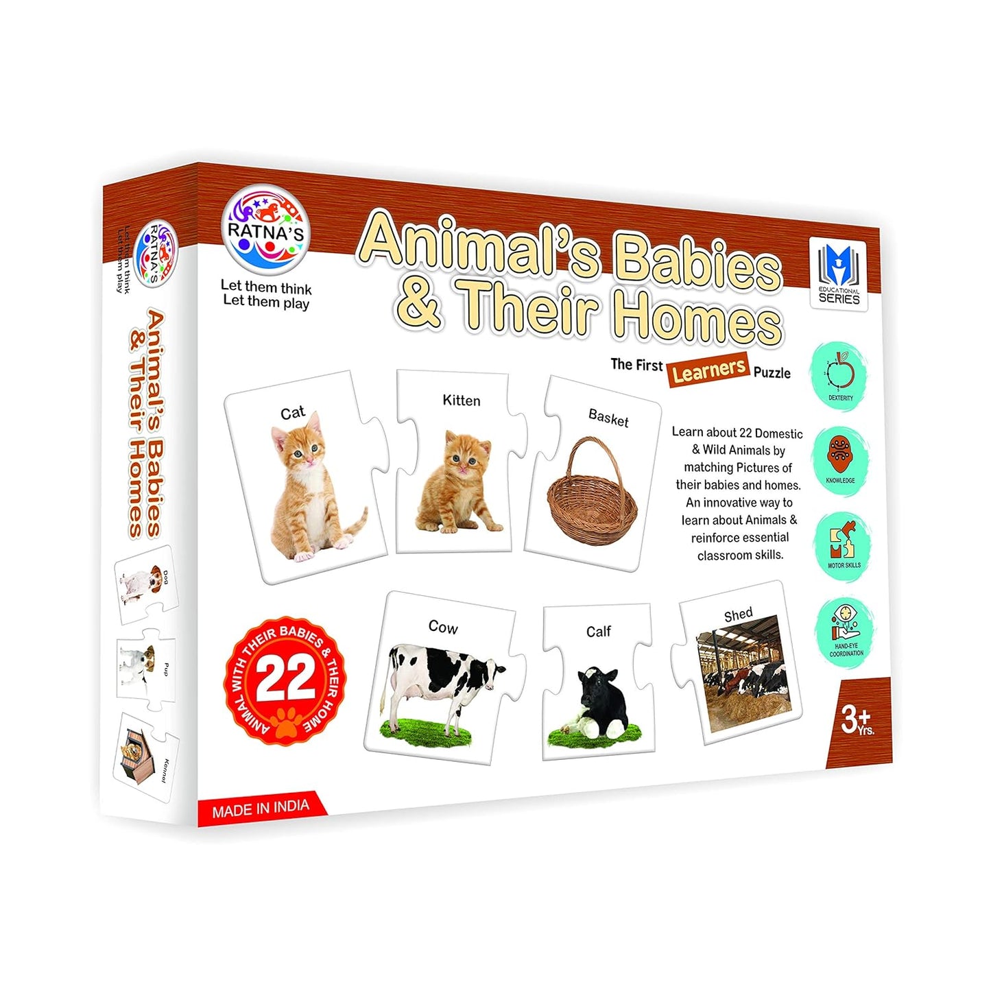 Animal Babies and their Homes Puzzle