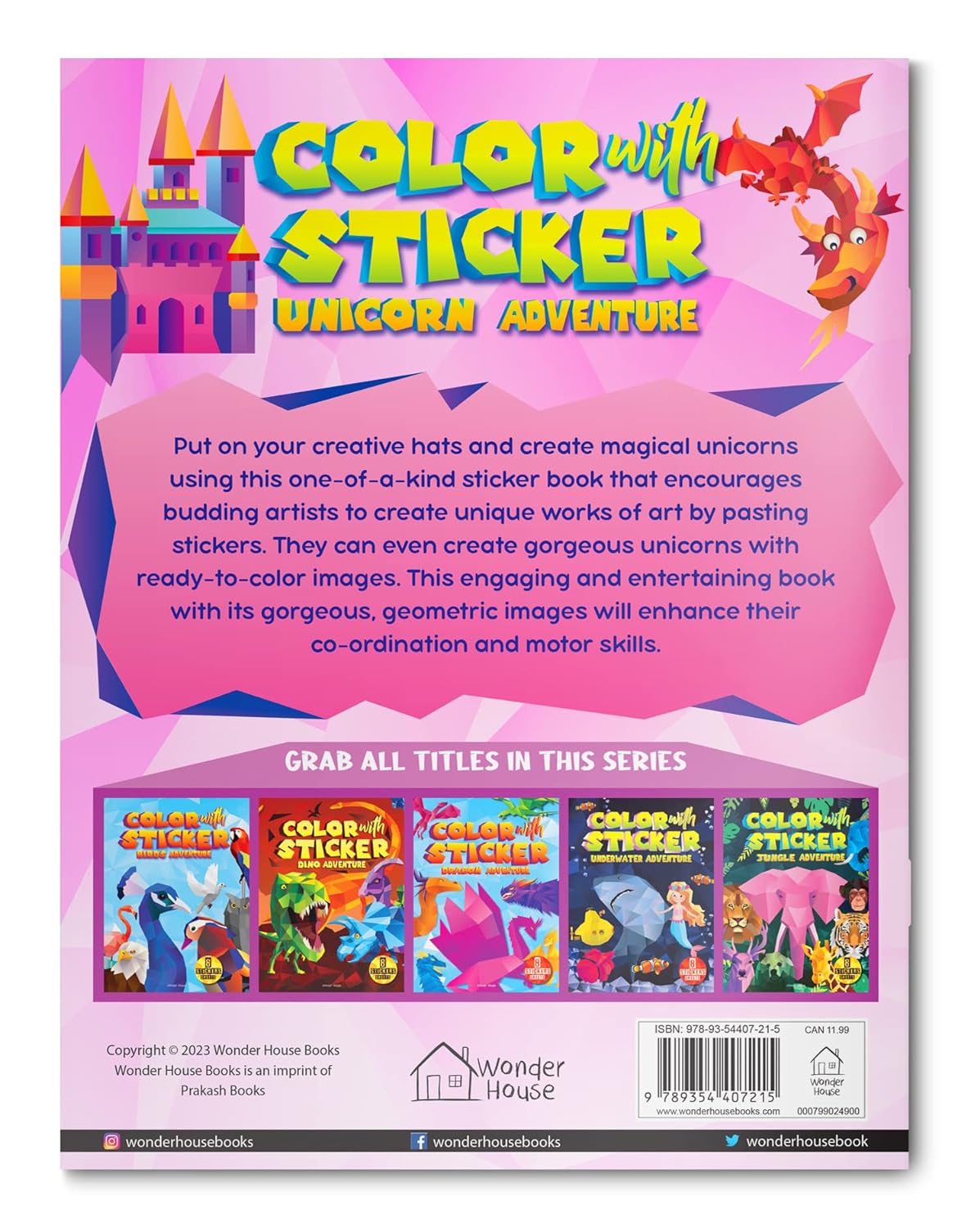 Color with Sticker Unicorn Adventure - Wonder House Books