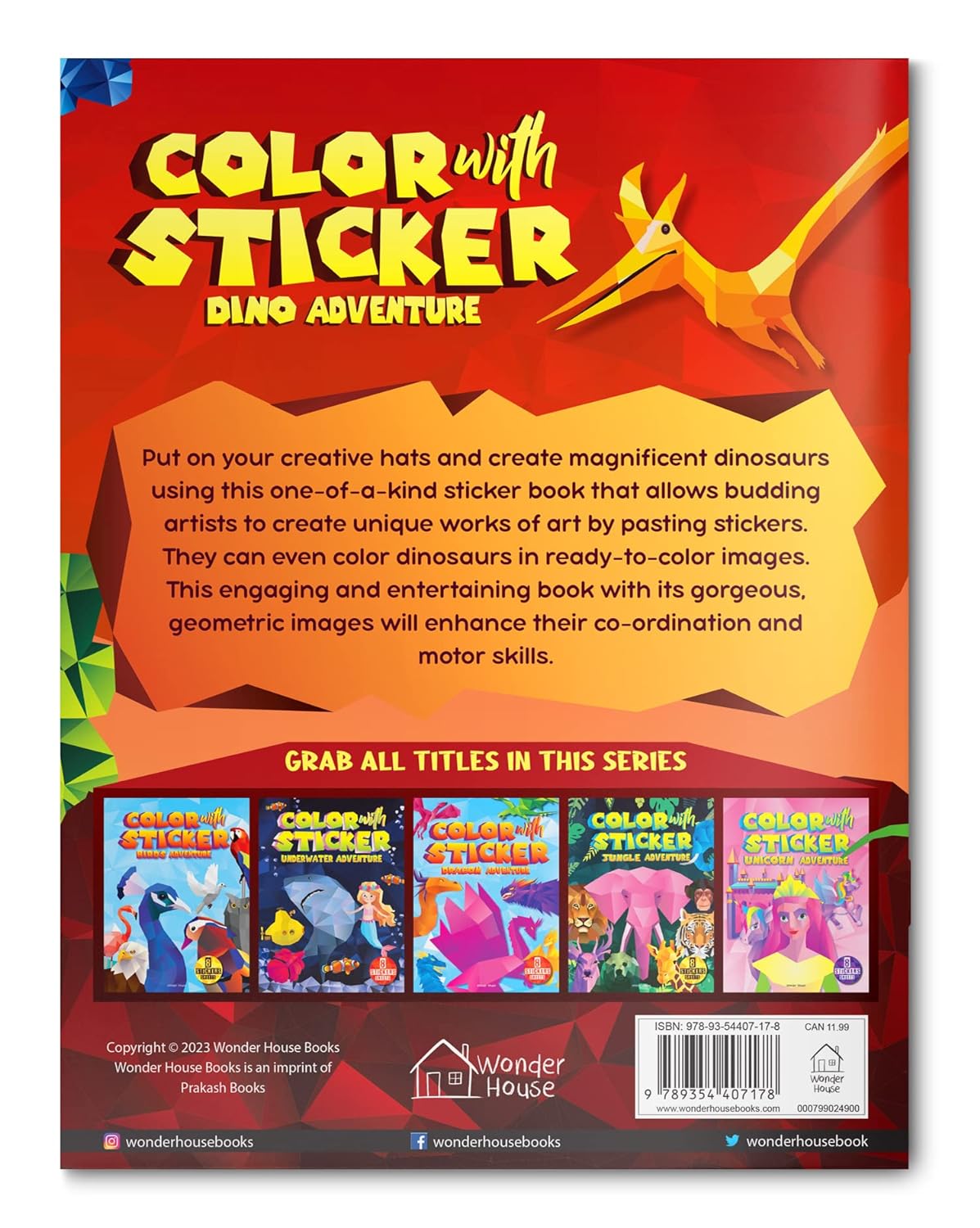 Color with Sticker Dino Adventure - Wonder House Books