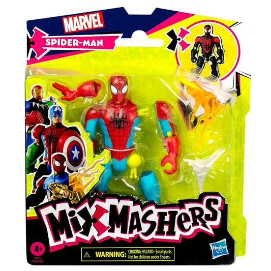 Spider-Man Marvel MixMashers Custom Mix-and-Match Action Figure & Accessories, 5-Inch-Scale Super Hero Toys for Kids Ages 4+