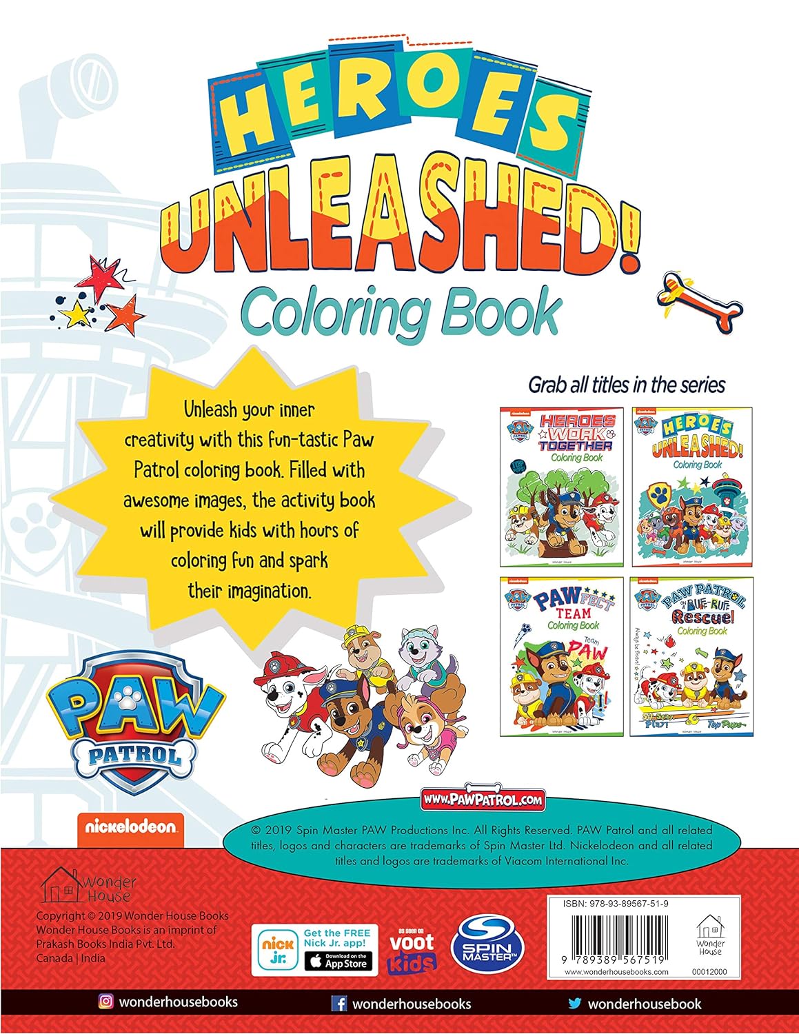 Heroes Work Together: Paw Patrol Coloring Book for Kids