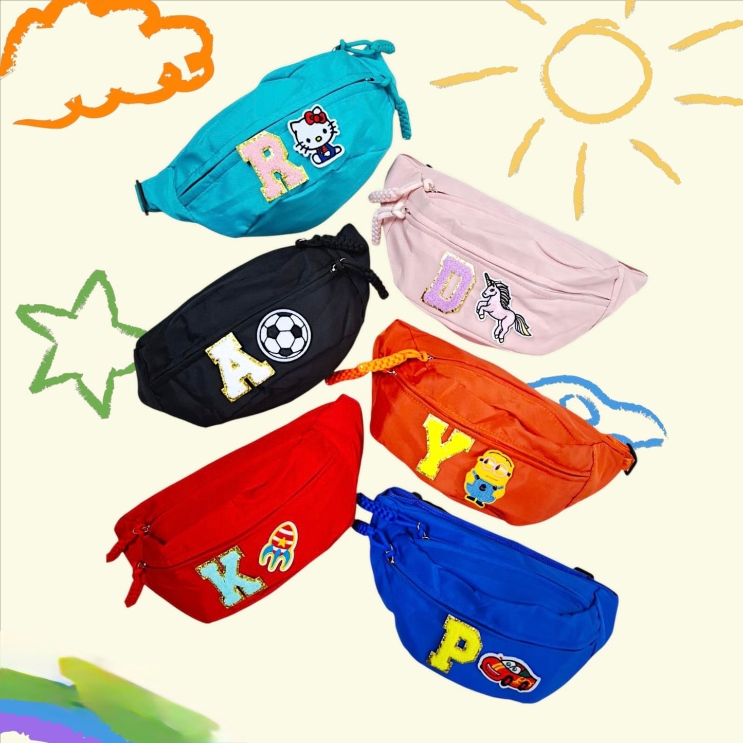 Personalised Waist Bag and Chest Bag