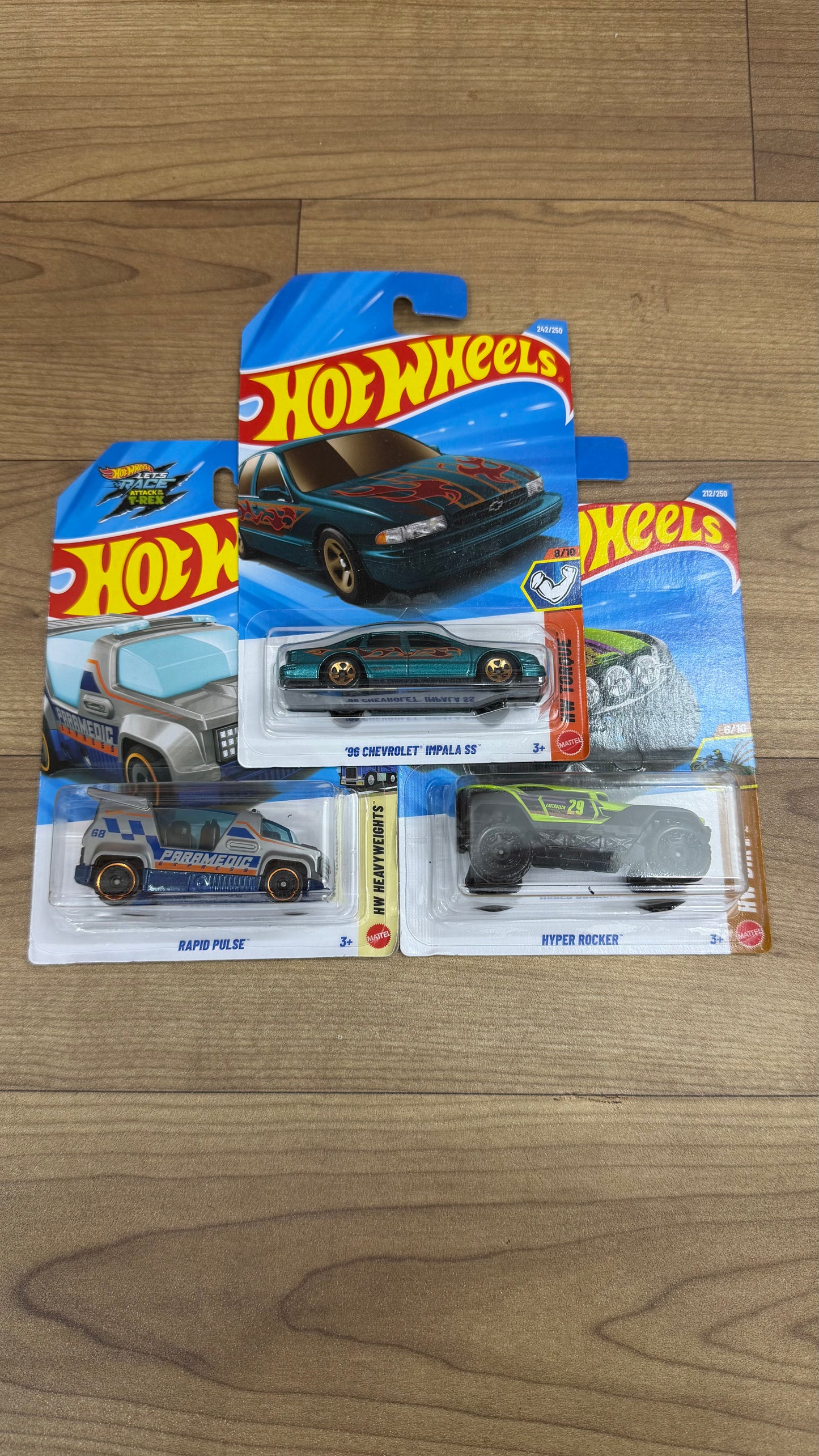 96 CHEVROLET IMAPALA SS and HYPER ROCKER and RAPID PULSE- SINGLE HOTWHEELS