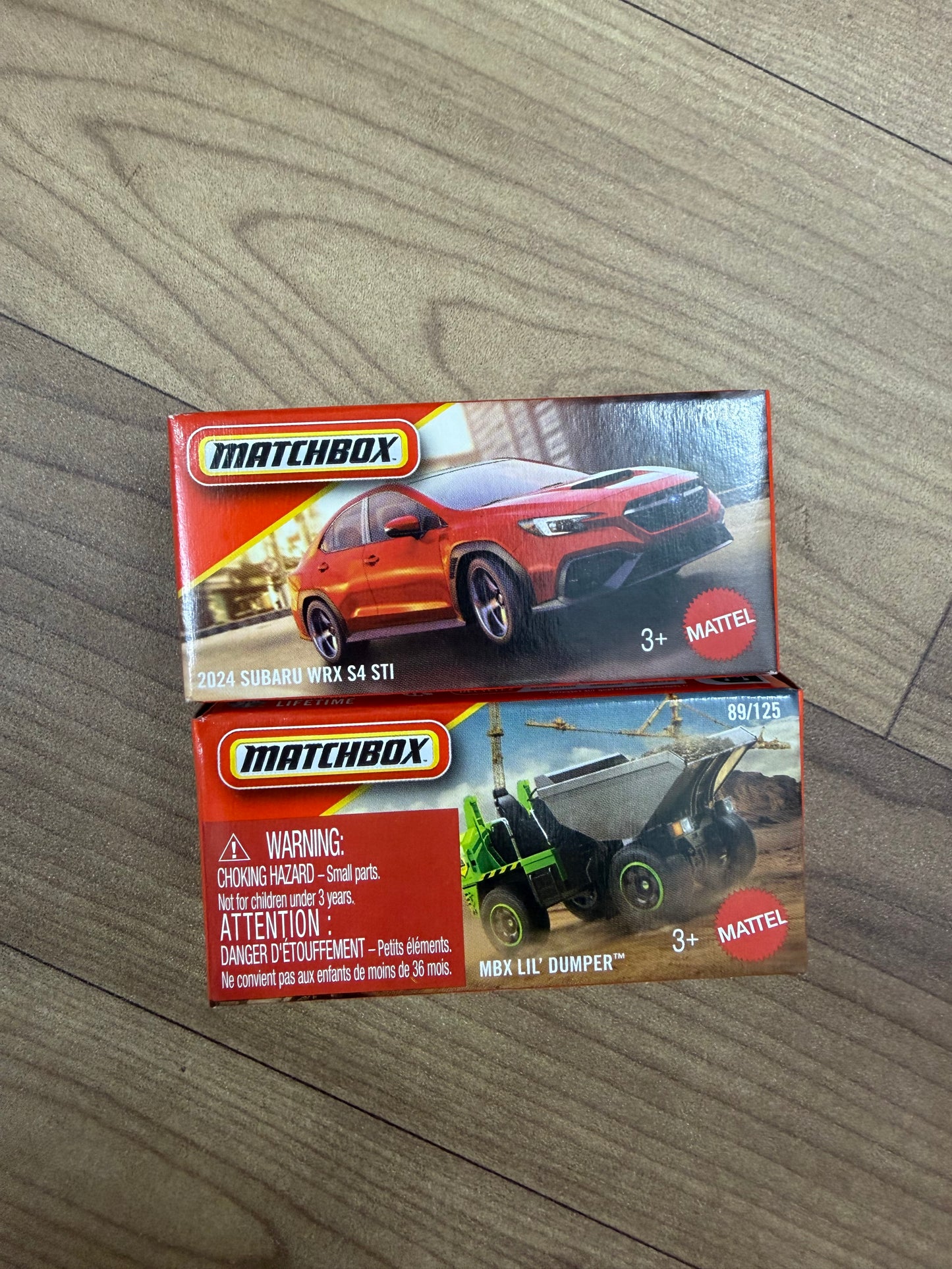 MBX LIL DUMPER(MATCHBOX CAR) AND 2024 SUBARU WRX S4 STI HOTWHEELS SINGLE CAR