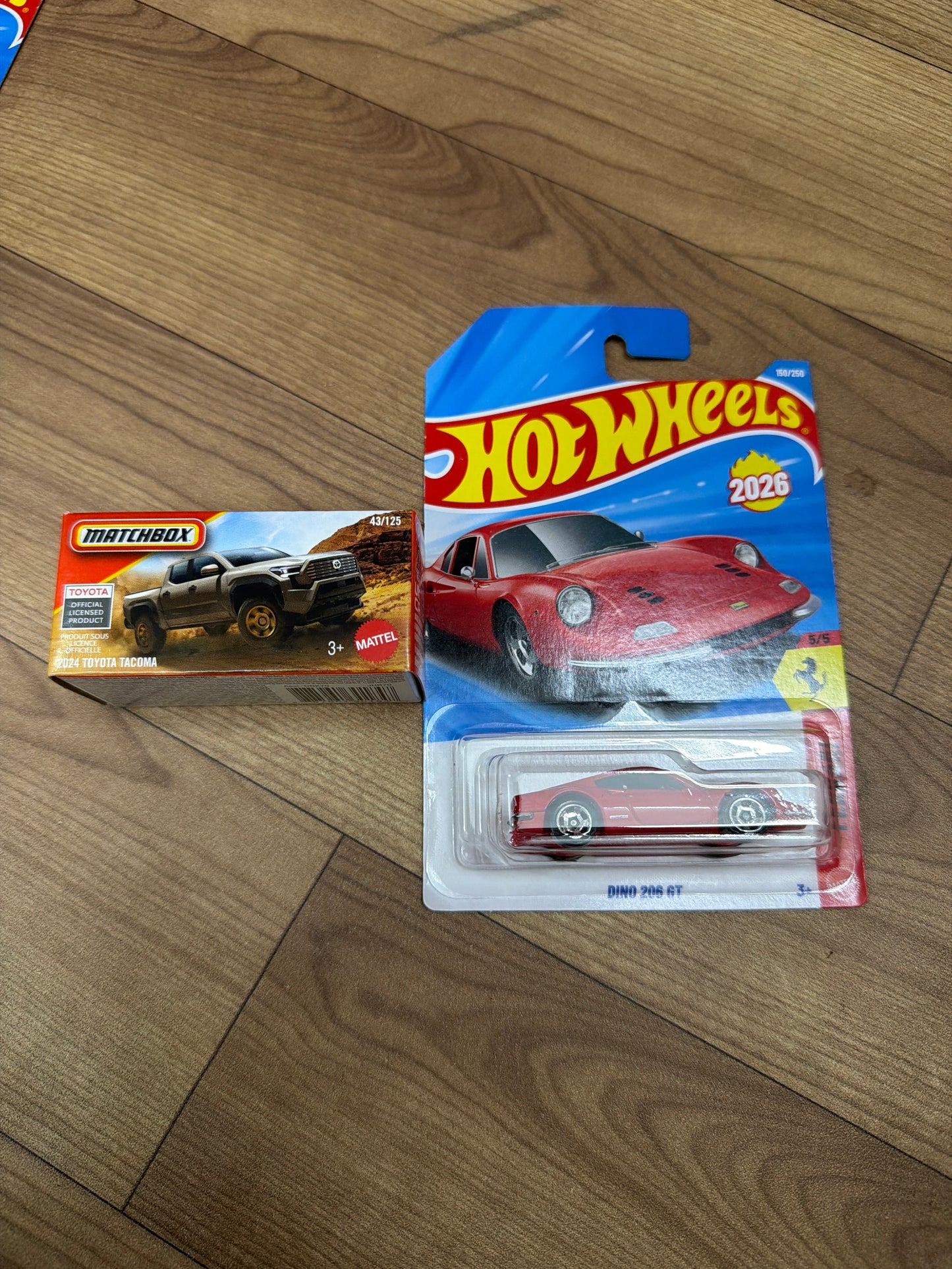 SINGLE HOT WHEELS CAR DINO 206 GT and DNK70 (MATCHBOX PWR GBRS HERITAGE)- 2024 Toyota Tacoma