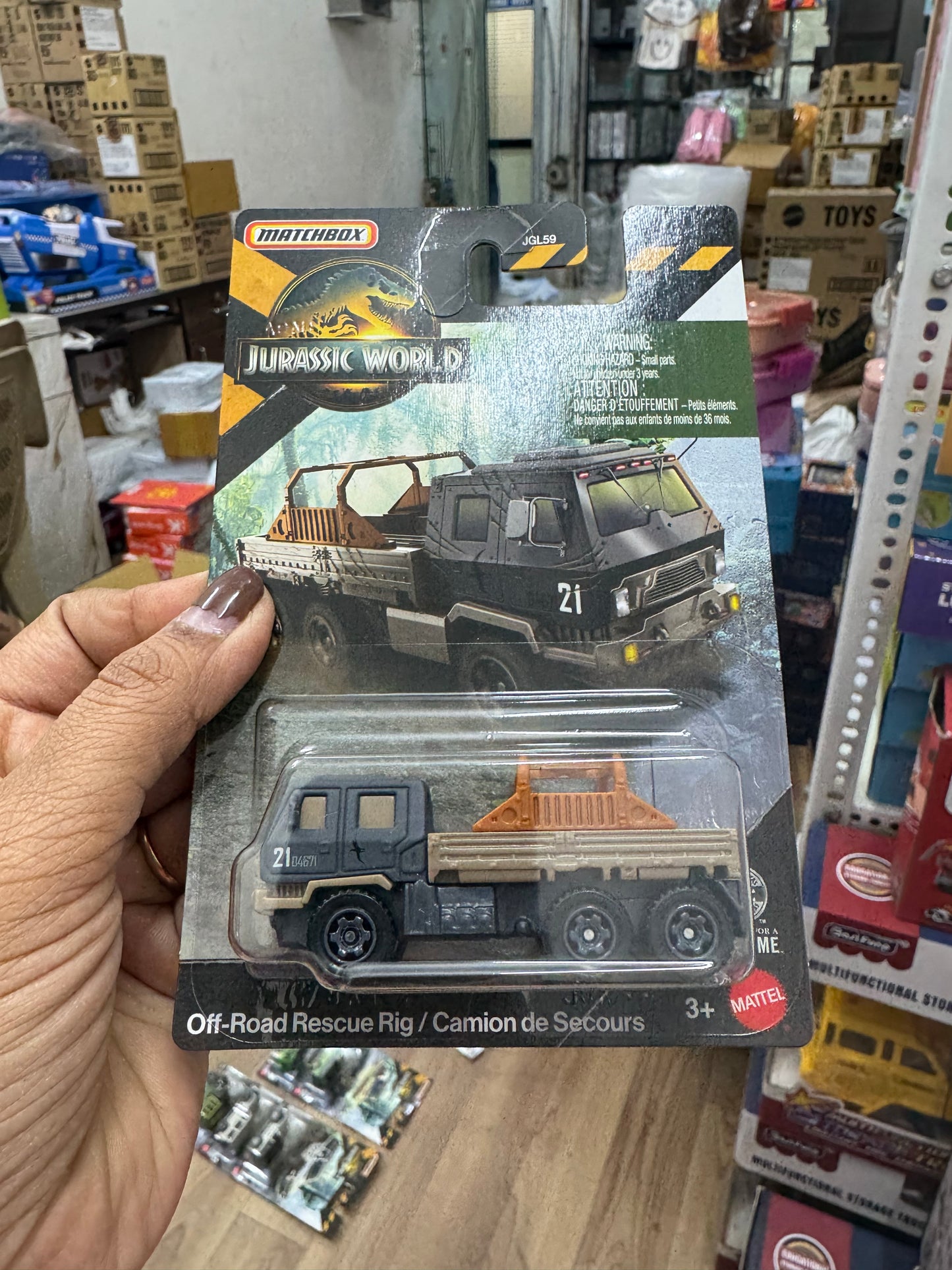MATCHBOX JURASSIC WORLD OFF-ROAD RESCUE RIG