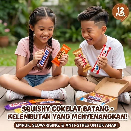 Chocolate Bar Squishy Toy | Super Soft Slow Rising Squeeze Fidget | Realistic Snack Design | Stress & Anxiety Relief Sensory Toy for Kids & Adults | Pack of 1