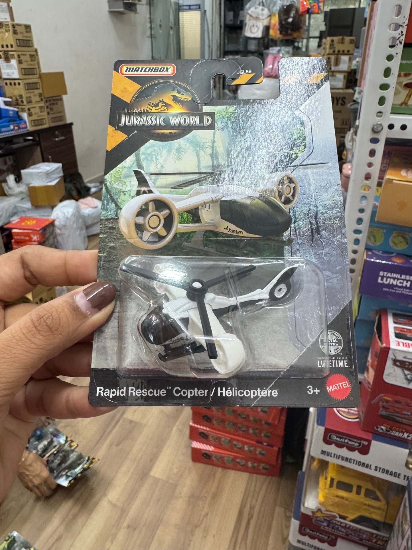 MATCHBOX JURASSIC WORLD RAPID RESCUE COPTER