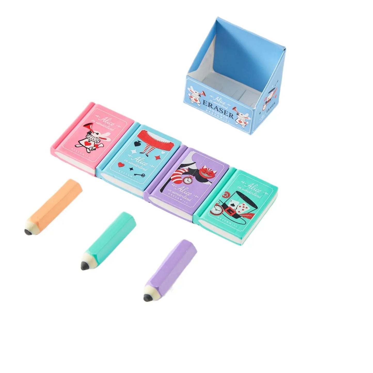 Book and Pen Shape Eraser for Kids