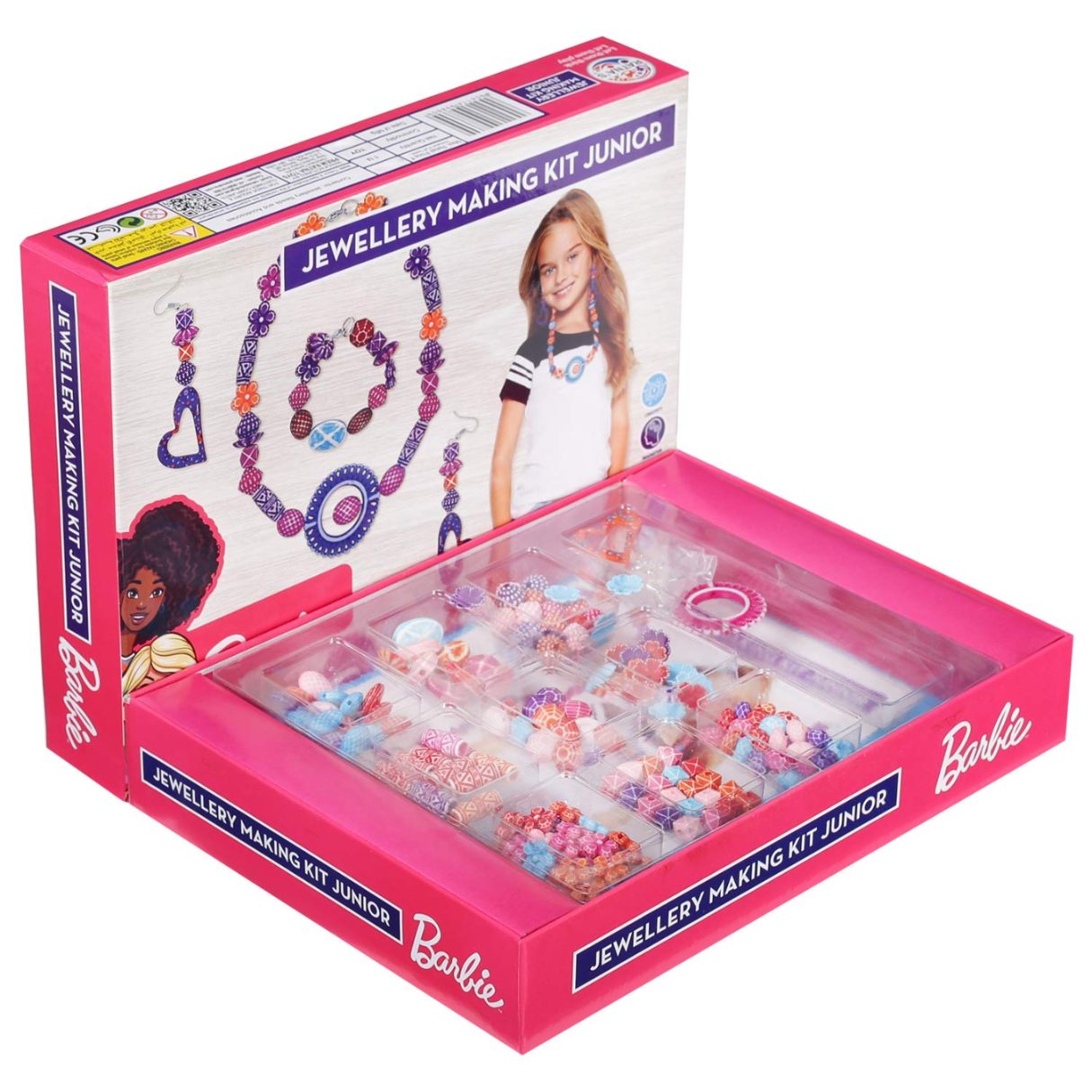 Barbie Jewellery Making KIT Junior for Girls. Make Necklace, EARINGS, Bracelet for Girls