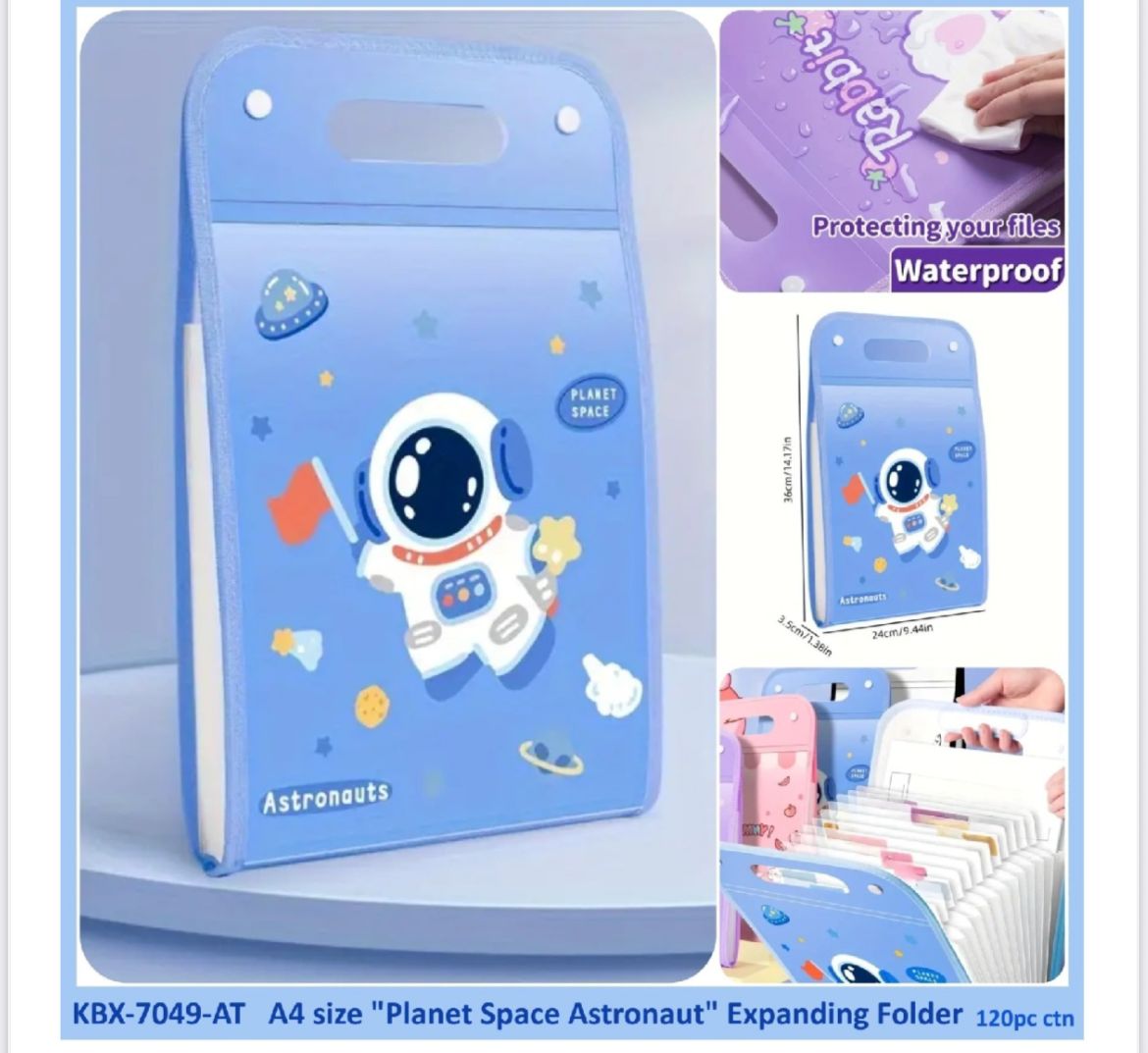 File Folder With Button Lock And Handle