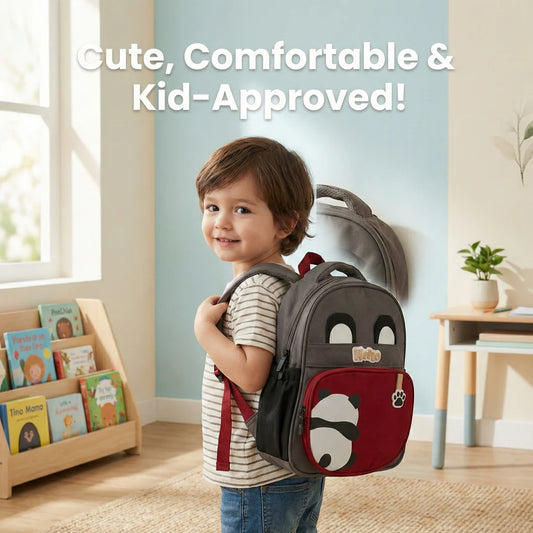 3D Panda Kids School Bag