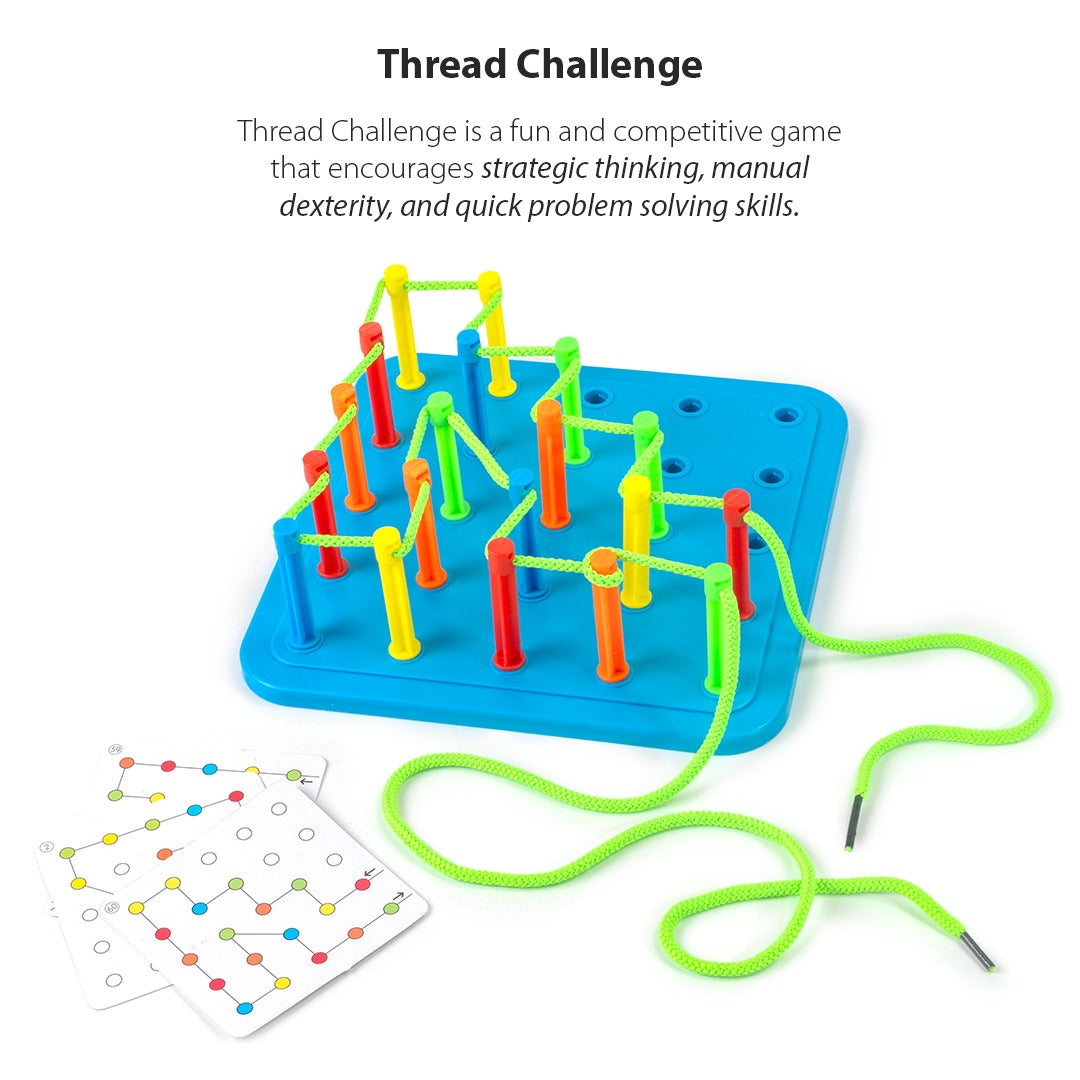 Ratna's Thread Challenge with 60 Challenge Cards 2 Players Board Game for Kids & Adults