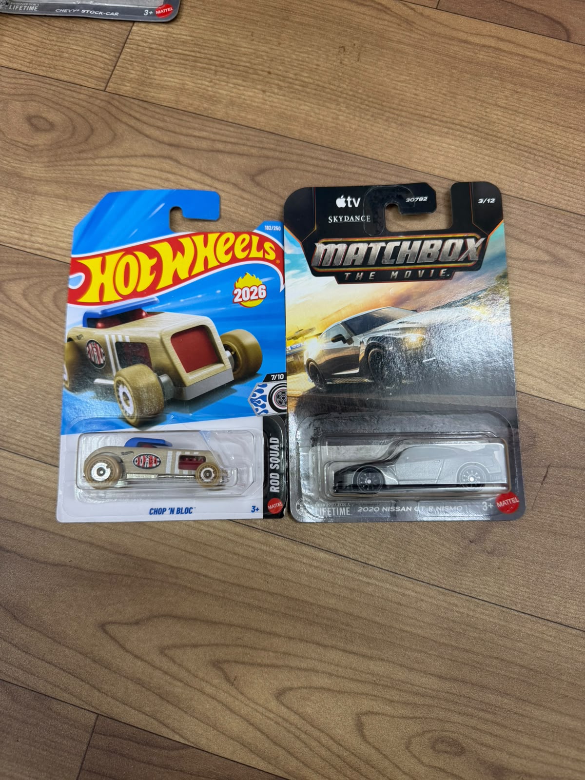 2020 NISSAN GT-R NISMO (MATCHBOX CAR- 30782) AND CHOP n BLOC (SINGLE HOTWHEELS)