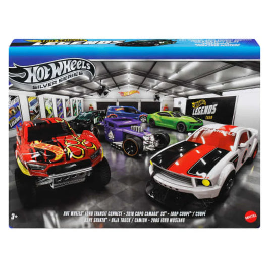 Hot Wheels 2026 Silver Series Legends Car Set Of 6 Legends Vehicles and 6 FANTASY HOTWHEELS CARS