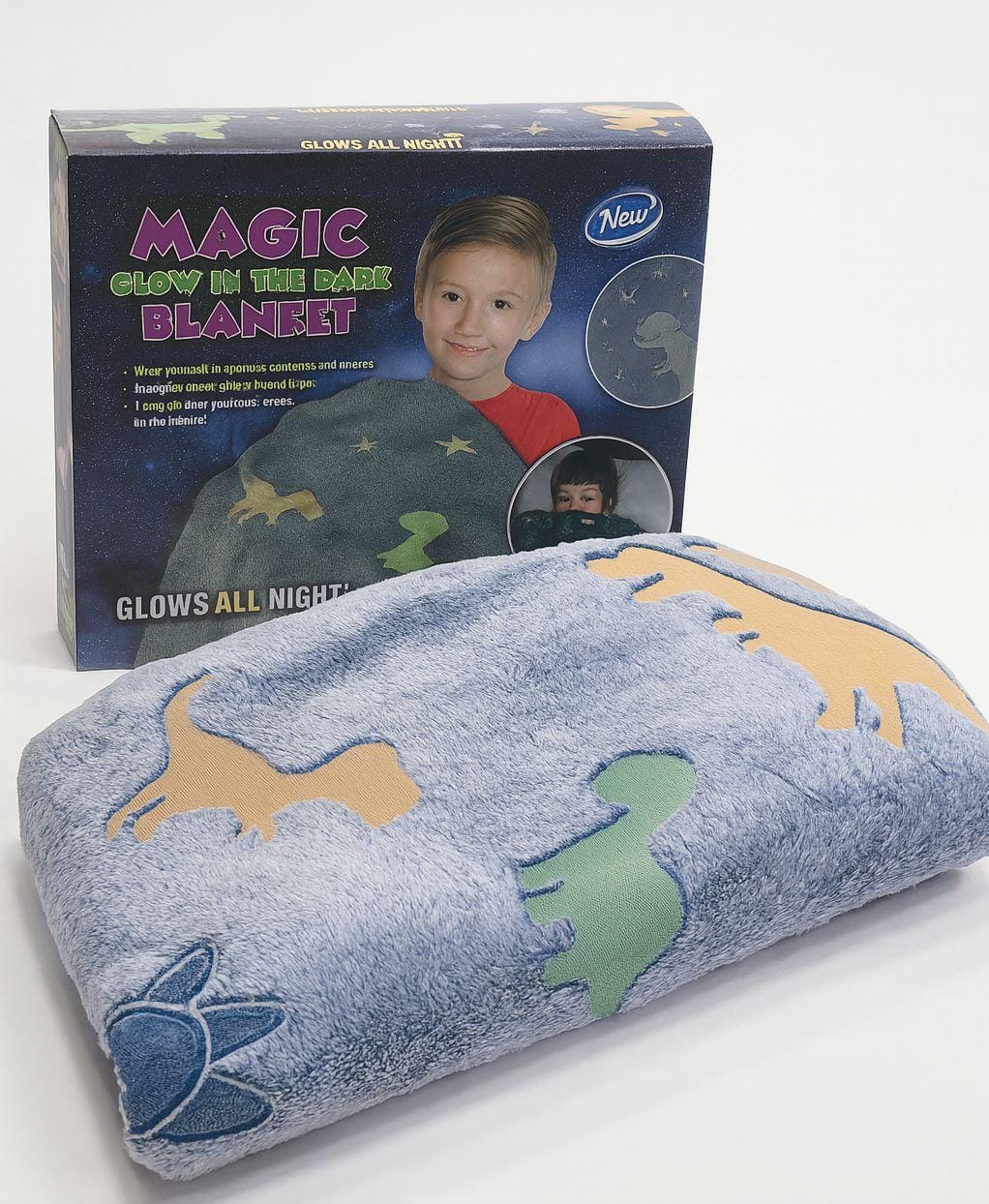 Premium Super Soft Warm Cozy Furry Blanket Glow in The Dark (6ft x 6ft)