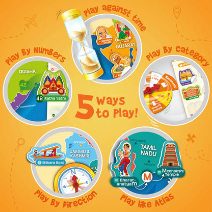 Imagimake Mapology India Map Wall Chart with Reusable Stickers