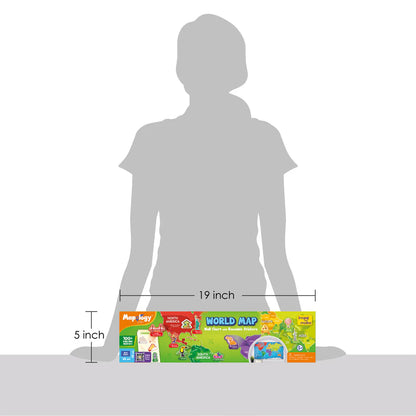 Imagimake Mapology World Map Wall Chart with Reusable Stickers