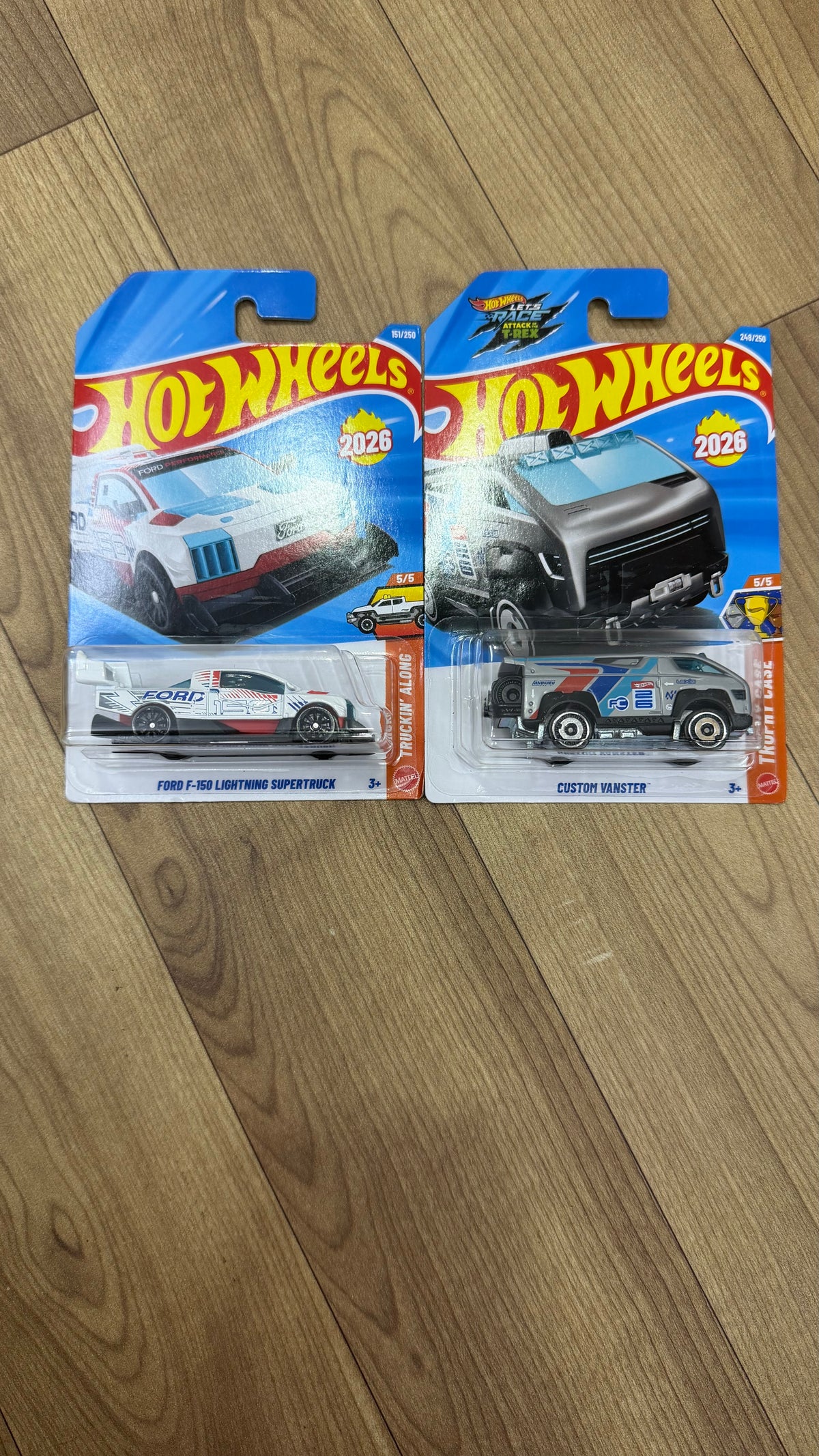 FORD F-150 LIGHTNING SUPERTRUCK AND CUSTOM VANSTER- SINGLE HOTWHEELS