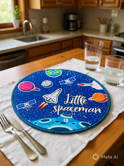 Folding round dinning mats