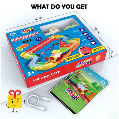 Mirana Block Rider Train Set Toy- 47 pcs