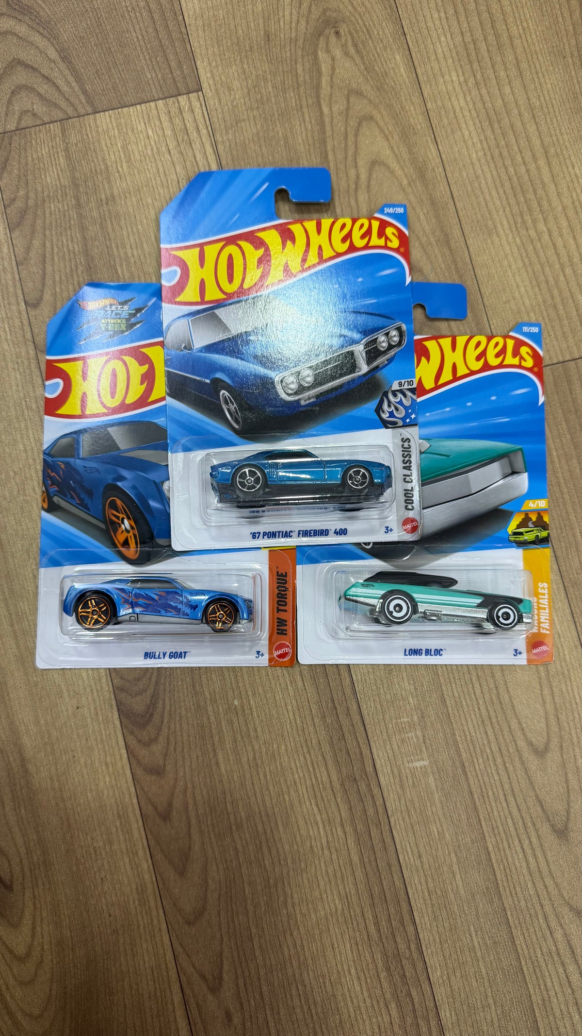 67 PONTIAC FIREBIRD 400 AND BULLY GOAT AND LONG BLOC- SINGLE HOTWHEELS CAR